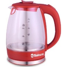Чайник электрический SAKURA SA-2717R (1.7) стекл подсв сочн арбуз