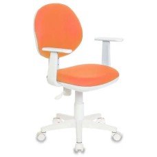 Кресло компьютерное БЮРОКРАТ Кресло детское Ch-W356AXSN, ткань, до 100кг, пружинно-винтовой, оранжевый