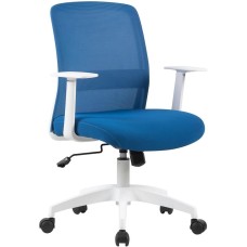 Кресло компьютерное CACTUS Кресло CS-WMC333-BL, сетка/ткань, до 100кг, фиксированные подлокотники, темно-синий