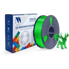 NV PRINT Филамент NVPRINT PLA+ Transparent Green для 3D печати диаметр 1.75мм длина 330 метров масса 1 кг