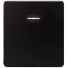 KRANZ Выключатель ROUND 1 кл перекрестный (переключатель) с подсветкой 10А с/у оникс