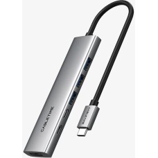CABLETIME Док-станция (хаб) для ноутбука USB-C 6 in 1 HB01G, серая