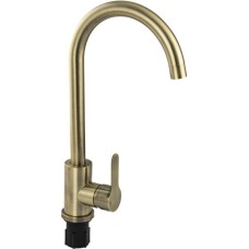 МАГНУС - Смеситель для кухни, с поворотным С - образным изливом, из нержавеющей стали марки 304, цвет БРОНЗА. 9203