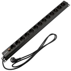 REXANT Блок распределения питания 04-0205-2 верт.размещ. 13xSchuko базовые 16A Schuko 2м