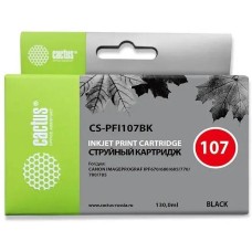 CACTUS Картридж струйный CS-PFI107BK PFI-107 BK черный (130мл) для Canon IP iPF670/iPF680/iPF685/iPF770/iPF780/iPF785/ с чипом