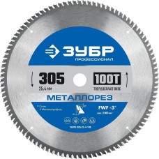ЗУБР Диск пильный по мет. 36932-305-25.4-100 d=305мм d(посад.)=25.4мм (торцовочные пилы)