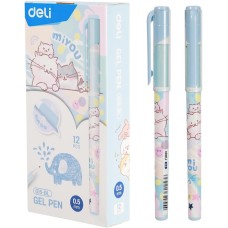 DELI Ручка гелев. MiYou EG15-BL ассорти d=0.5мм син. черн
