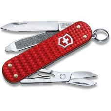 VICTORINOX Нож перочинный Classic Precious Alox (0.6221.401G) 58мм 5функц. красный подар.коробка