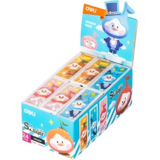 DELI Ластик EH306 Little Sinnger 54х20х10мм ПВХ ассорти (1шт)