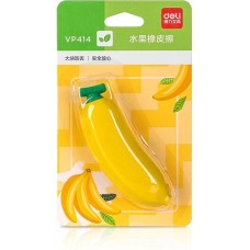 DELI Ластик VP414ban VP414YELLOW банан 54x23x16мм желтый блистер с европодвесом