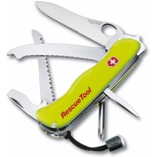 VICTORINOX Нож перочинный RescueTool One Hand (0.8623.MWN) 111мм 13функц. желтый карт.коробка в комплекте: чехол нейл