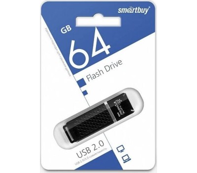 USB флеш SMARTBUY (SB64GBQZ-K) 64GB QUARTZ SERIES BLACK