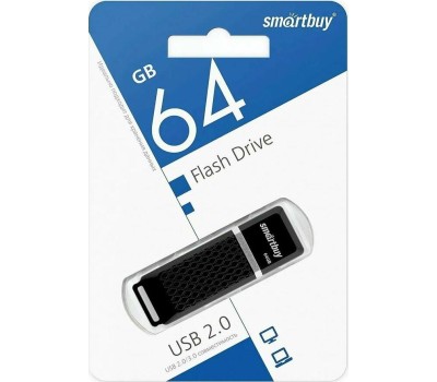 USB флеш SMARTBUY (SB64GBQZ-K) 64GB QUARTZ SERIES BLACK