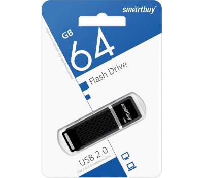 USB флеш SMARTBUY (SB64GBQZ-K) 64GB QUARTZ SERIES BLACK