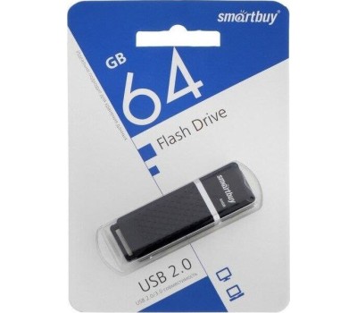 USB флеш SMARTBUY (SB64GBQZ-K) 64GB QUARTZ SERIES BLACK