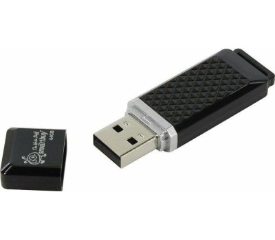 USB флеш SMARTBUY (SB64GBQZ-K) 64GB QUARTZ SERIES BLACK