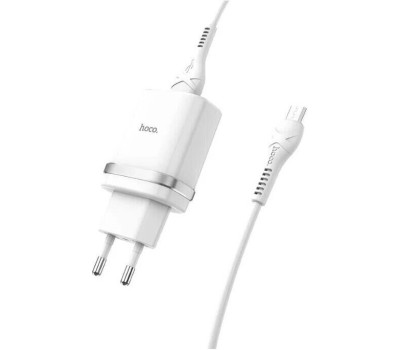 Сетевое ЗУ HOCO (6931474716286) C12Qm QC3.0 White + кабель MICRO USB