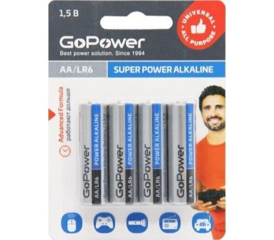 Элементы питания GOPOWER (00-00015601) Super Power Alkaline / LR6