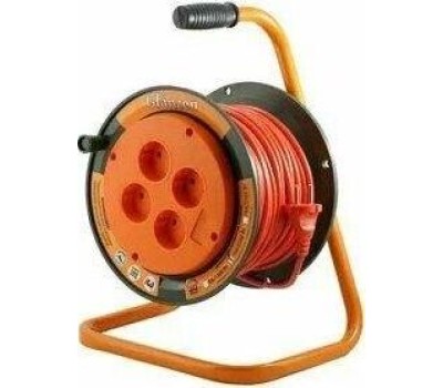 Удлинители GLANZEN EB-30-004, на катушке, б/з, 4 роз - 30м