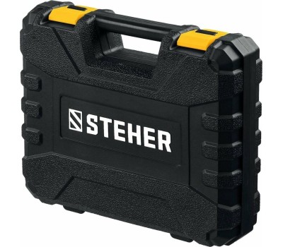 Дрель STEHER CDB-200-2 20В бесщёточная дрель-шуруповерт, 2 АКБ (2Ач), в кейсе