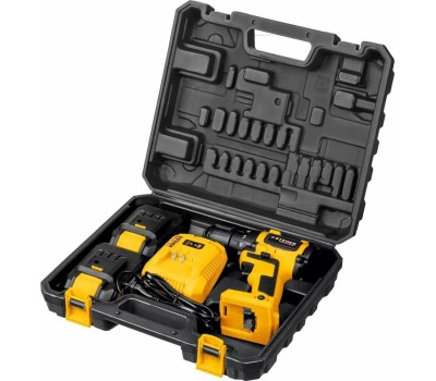 Дрель STEHER CDB-200-2 20В бесщёточная дрель-шуруповерт, 2 АКБ (2Ач), в кейсе