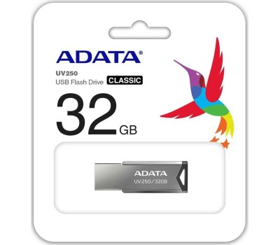 USB флэш-накопитель A-DATA 32GB UV250 металл USB2.0 (AUV250-32G-RBK)