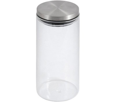 Стеклянная банка MALLONY Стеклянная банка для сыпучих продуктов с крышкой из нерж стали, OCEANO, объем: 0,75 л (004457)