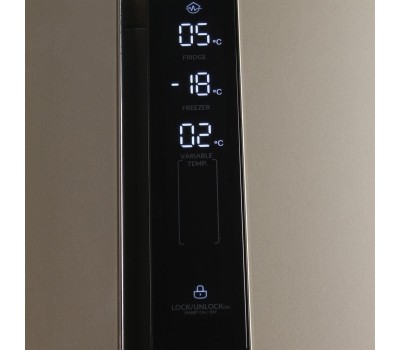 Холодильник Hyundai CS6073FV 3-хкамерн. шампань инвертер (CS6073FV ШАМПАНЬ СТЕКЛО)