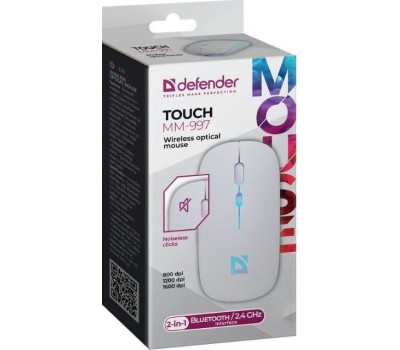 Мышь DEFENDER (52998) Touch MM-997 белый