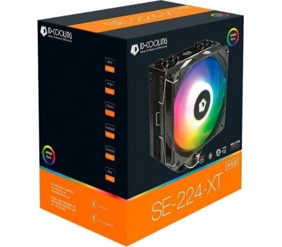 ID-COOLING Кулер SE-214-XT LGA1700/1200/115X/AM4 (16шт/кор, TDP 180W, PWM, 4 тепл.трубки прямого контакта, FAN 120mm, Dynamic Multi-Color LED) RET