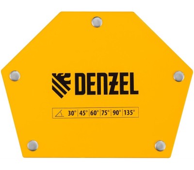 Фиксатор магнитный DENZEL Фиксатор магнитный для сварочных работ усилие 75 LB, 30х45х60х75х90х135 град. Denzel 97556