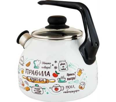 Чайник APPETITE 4с209я Правила кухни эмал 3,0л со свистком