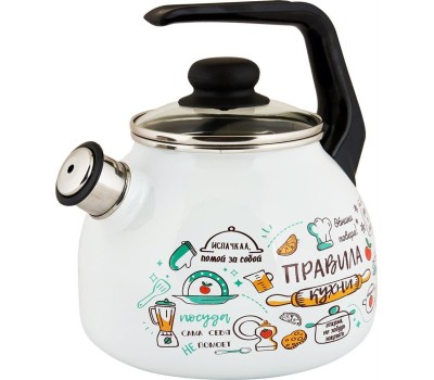 Чайник APPETITE 4с209я Правила кухни эмал 3,0л со свистком