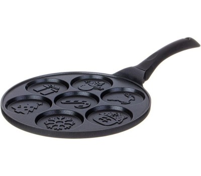 Сковорода AGNESS 932-025 ЗИМНЯЯ ЗАБАВА для оладий с а/приг.покрытием 26.5см