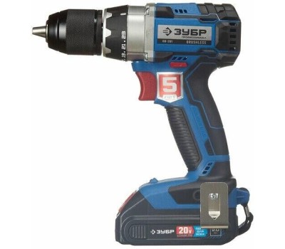 Дрель ЗУБР DB-201 20В, без АКБ, бесщеточный