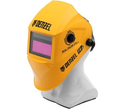 Щиток лицевой DENZEL Щиток защитный лицевой (маска сварщика) F6, см. окно 93х43, Real Color, DIN4/5-8/9-13// 89716