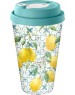 Стакан HOMVER Sicily Lemon с крышкой 550мл с декором с клапаном (зеленый) 223112418/05