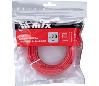 Леска для триммера MTX Леска для триммера армированная алюминием квадрат 2,0 мм х 15 м //