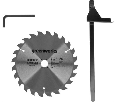 Циркулярная пила Greenworks GD24CS 24В Дисковая пила акк. (без аккум.бат и зарядн.уст-ва) [1500907]