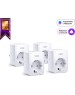 TP-LINK Умная розетка TAPO P100(4-PACK), EU VDE, Wi-Fi, белый