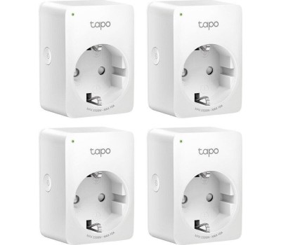 TP-LINK Умная розетка TAPO P100(4-PACK), EU VDE, Wi-Fi, белый