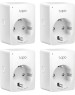 TP-LINK Умная розетка TAPO P100(4-PACK), EU VDE, Wi-Fi, белый