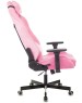 Кресло компьютерное игровое KNIGHT Кресло игровое N1, ткань, до 150кг, регулируемые 3D подлокотники, розовый