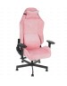 Кресло компьютерное игровое KNIGHT Кресло игровое N1, ткань, до 150кг, регулируемые 3D подлокотники, розовый
