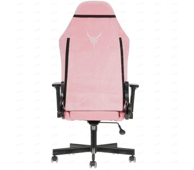 Кресло компьютерное игровое KNIGHT Кресло игровое N1, ткань, до 150кг, регулируемые 3D подлокотники, розовый