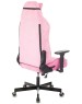 Кресло компьютерное игровое KNIGHT Кресло игровое N1, ткань, до 150кг, регулируемые 3D подлокотники, розовый