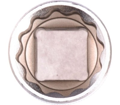 Головка торцевая STELS Головка торцевая, 22 мм, двенадцатигранная, CrV, под квадрат 1/2, хромированная 13668