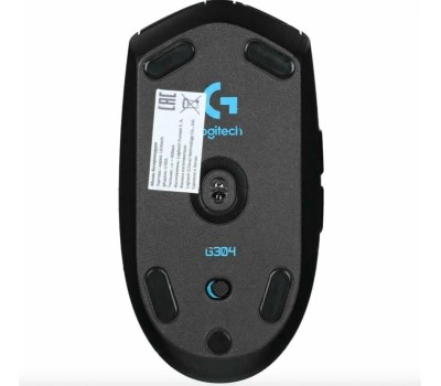LOGITECH Мышь беспроводная G304 Lightspeed, игровая, радио, оптическая, USB, 12000dpi, черный [910-005284]