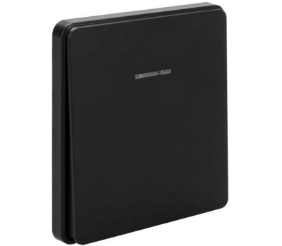 KRANZ Выключатель ROUND 1 кл перекрестный (переключатель) с подсветкой 10А с/у оникс