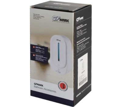 GFmark - Дозатор СЕНСОРНЫЙ, ПЕНА, пластик АБС, БЕЛЫЙ, большой, с полоской, 350 мл 677